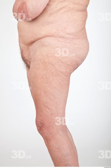 Thigh Nude Overweight Wrinkles Studio photo references