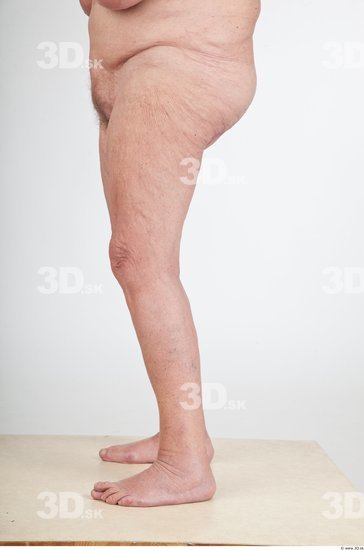 Leg Nude Overweight Wrinkles Studio photo references