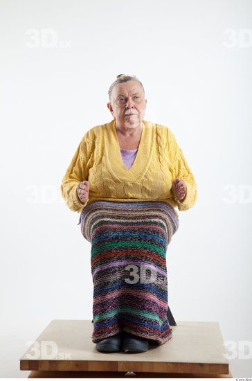 and more Whole Body Woman Artistic poses White Casual Overweight Wrinkles