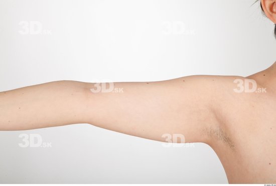 Arm Woman Nude Slim Studio photo references