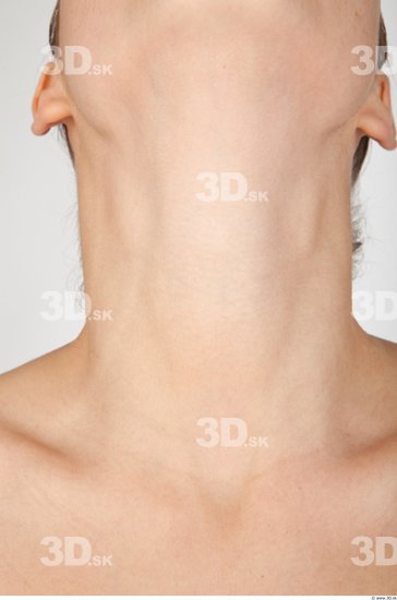 Neck Nude Slim Studio photo references