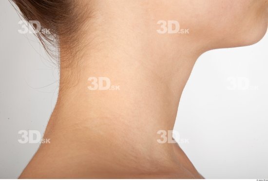 Neck Nude Slim Studio photo references