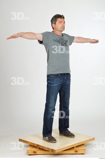 Whole Body Man T poses Casual Average Studio photo references