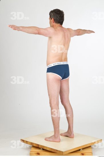 Whole Body Man T poses Underwear Shorts Average Studio photo references