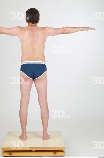 Whole Body Man T poses Underwear Shorts Average Studio photo references