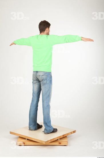 Whole Body Man T poses Casual Athletic Studio photo references