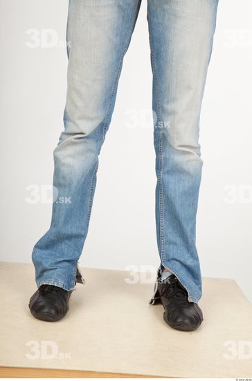 Calf Man Casual Jeans Athletic Studio photo references