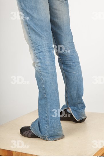 Calf Man Casual Jeans Athletic Studio photo references