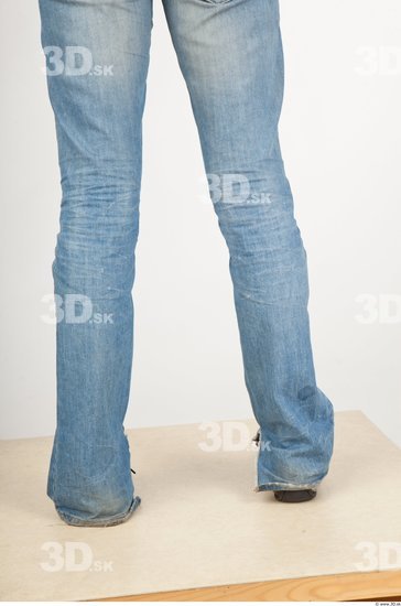 Calf Man Casual Jeans Athletic Studio photo references