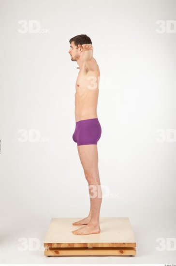 Whole Body Man T poses Underwear Shorts Athletic Studio photo references