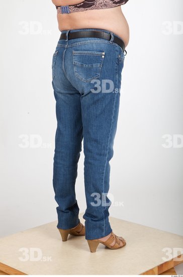 Leg Woman Casual Jeans Average Wrinkles Studio photo references