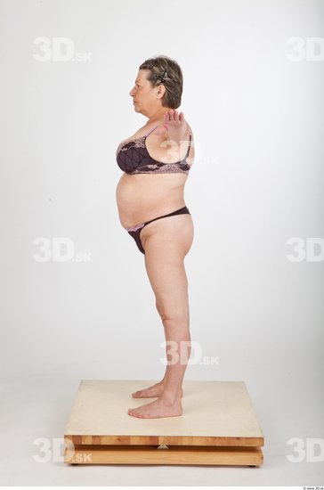 Whole Body Woman T poses Underwear Average Wrinkles Studio photo references