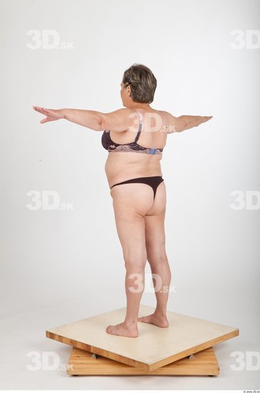 Whole Body Woman T poses Underwear Average Wrinkles Studio photo references