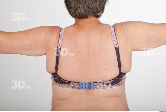 Back Woman Underwear Bra Average Wrinkles Studio photo references