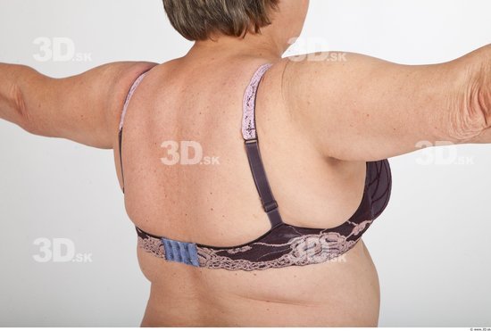 Back Woman Underwear Bra Average Wrinkles Studio photo references