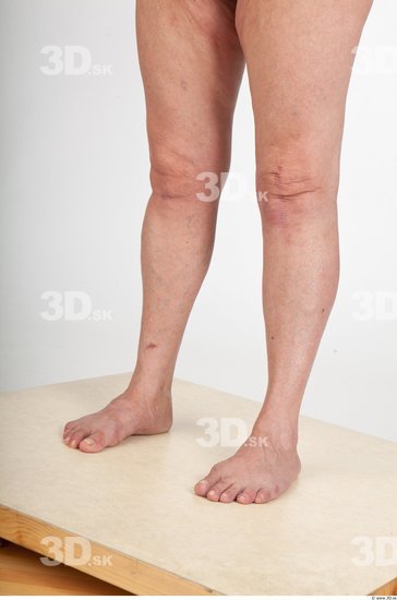 Calf Woman Nude Average Wrinkles Studio photo references