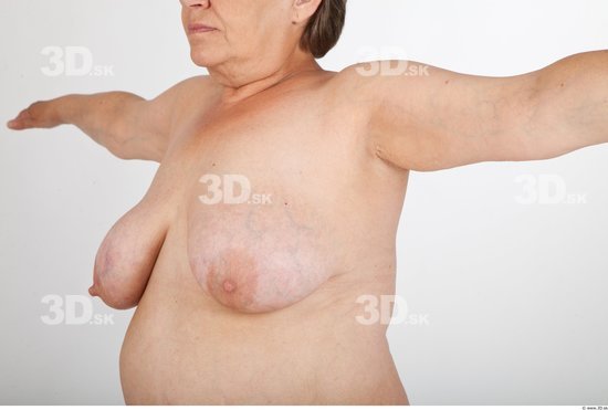 Woman Nude Average Wrinkles Studio photo references