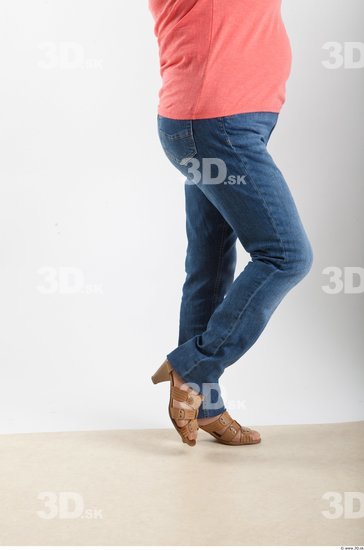 Leg Woman Animation references White Casual Jeans Average