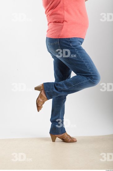 Leg Woman Animation references White Casual Jeans Average