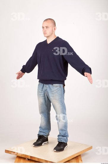 Whole Body Man Animation references Casual Average Studio photo references