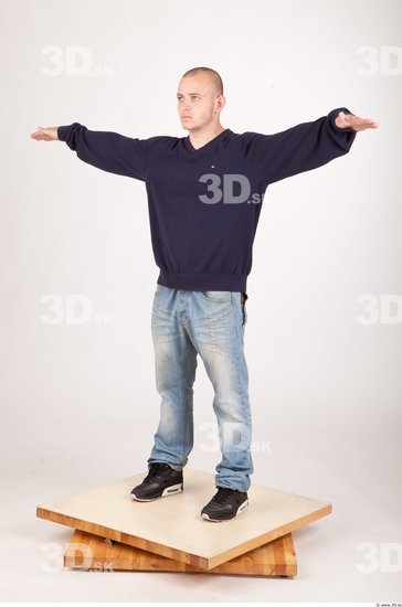 Whole Body Man Animation references T poses Casual Average Studio photo references