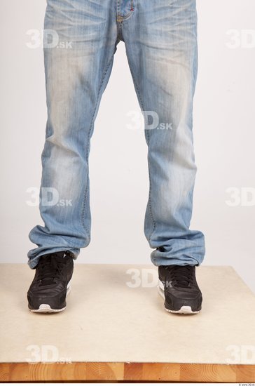 Calf Man Casual Jeans Average Studio photo references