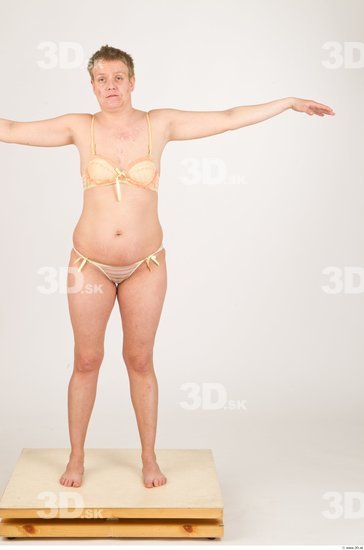 Whole Body Woman T poses Underwear Average Studio photo references