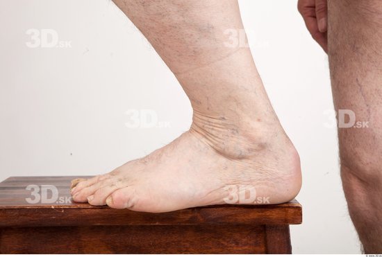 Foot Man Nude Average Wrinkles Studio photo references