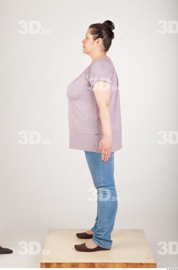 Whole Body Woman Animation references Casual Chubby Studio photo references