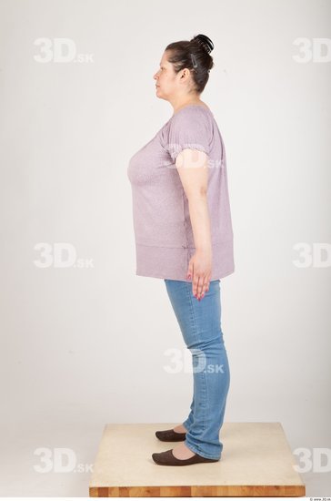 Whole Body Woman Animation references Casual Chubby Studio photo references