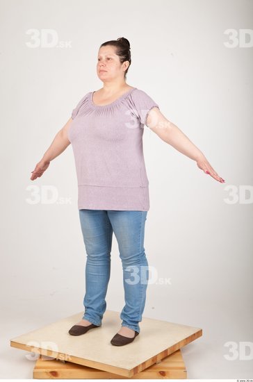 Whole Body Woman Animation references Casual Chubby Studio photo references