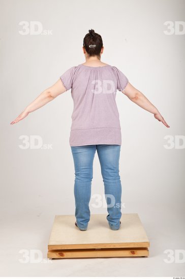 Whole Body Woman Animation references Casual Chubby Studio photo references