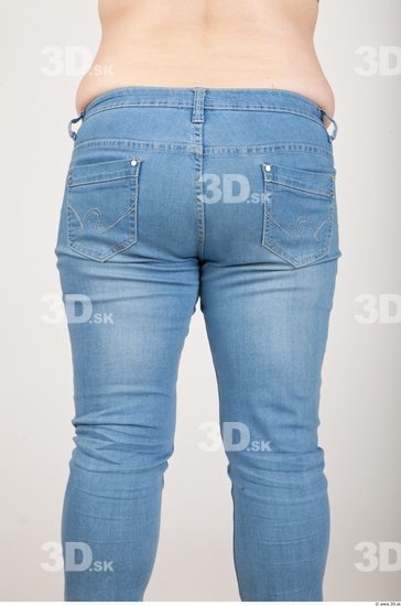 Thigh Woman Casual Jeans Chubby Studio photo references