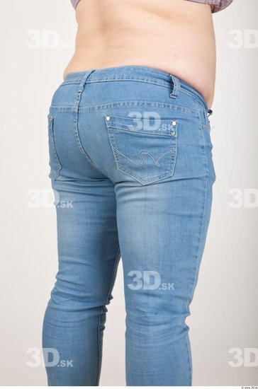 Thigh Woman Casual Jeans Chubby Studio photo references