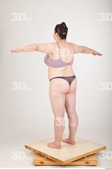 Whole Body Woman T poses Underwear Chubby Studio photo references