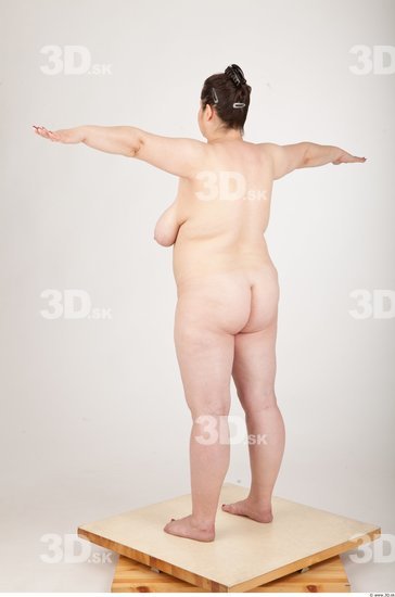 Whole Body Woman Animation references T poses Nude Chubby Studio photo references