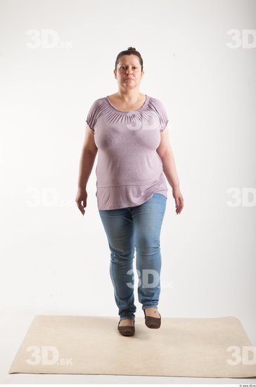 Whole Body Woman Animation references White Casual Chubby