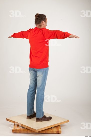 Whole Body Man T poses Casual Average Studio photo references