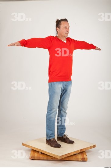 Whole Body Man T poses Casual Average Studio photo references