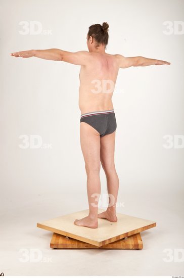 Whole Body Man T poses Underwear Shorts Average Studio photo references