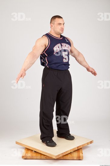 Whole Body Man White Sports Muscular Studio photo references