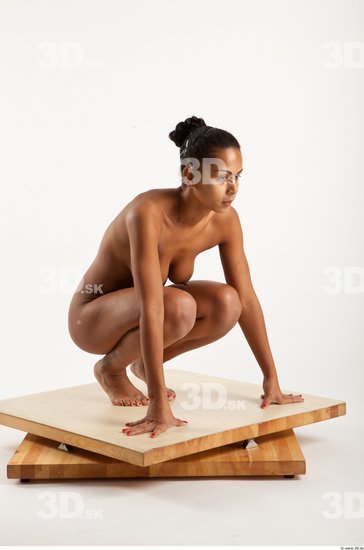 Whole Body Woman Nude Slim Studio photo references