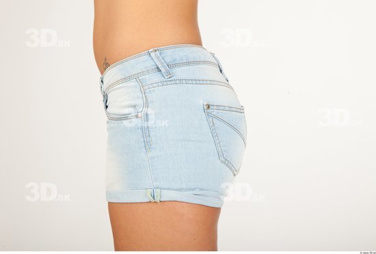 Bottom Hair Woman Casual Shorts Slim Studio photo references