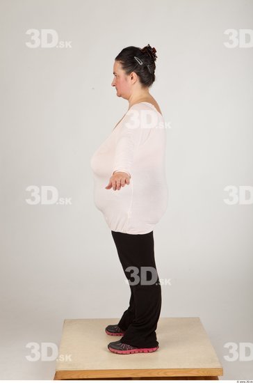 Whole Body Back Woman Animation references Casual Overweight Studio photo references