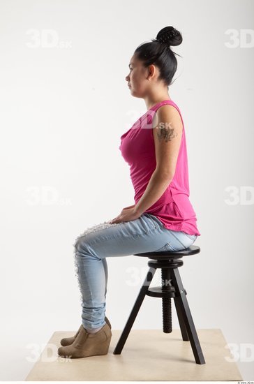 Whole Body Artistic poses Asian Casual Studio photo references