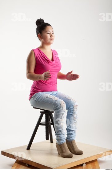 Whole Body Artistic poses Asian Casual Studio photo references