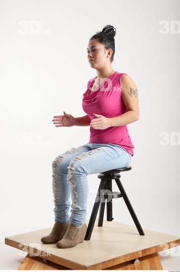 Whole Body Artistic poses Asian Casual Studio photo references