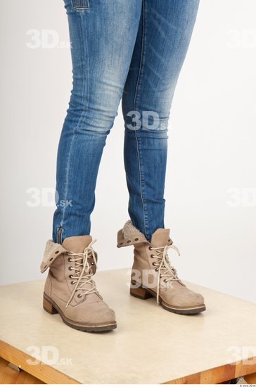 Calf Woman Casual Jeans Average Studio photo references