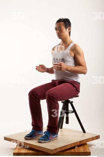 Whole Body Man Artistic poses Asian Casual Average