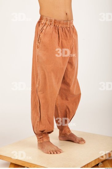 Thigh Calf Leg Man Asian Casual Trousers Average Studio photo references